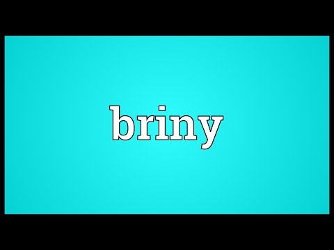 Briny Meaning